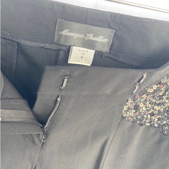 monique lhuillier formal wool pants EUC 4 - Picture 3 of 5